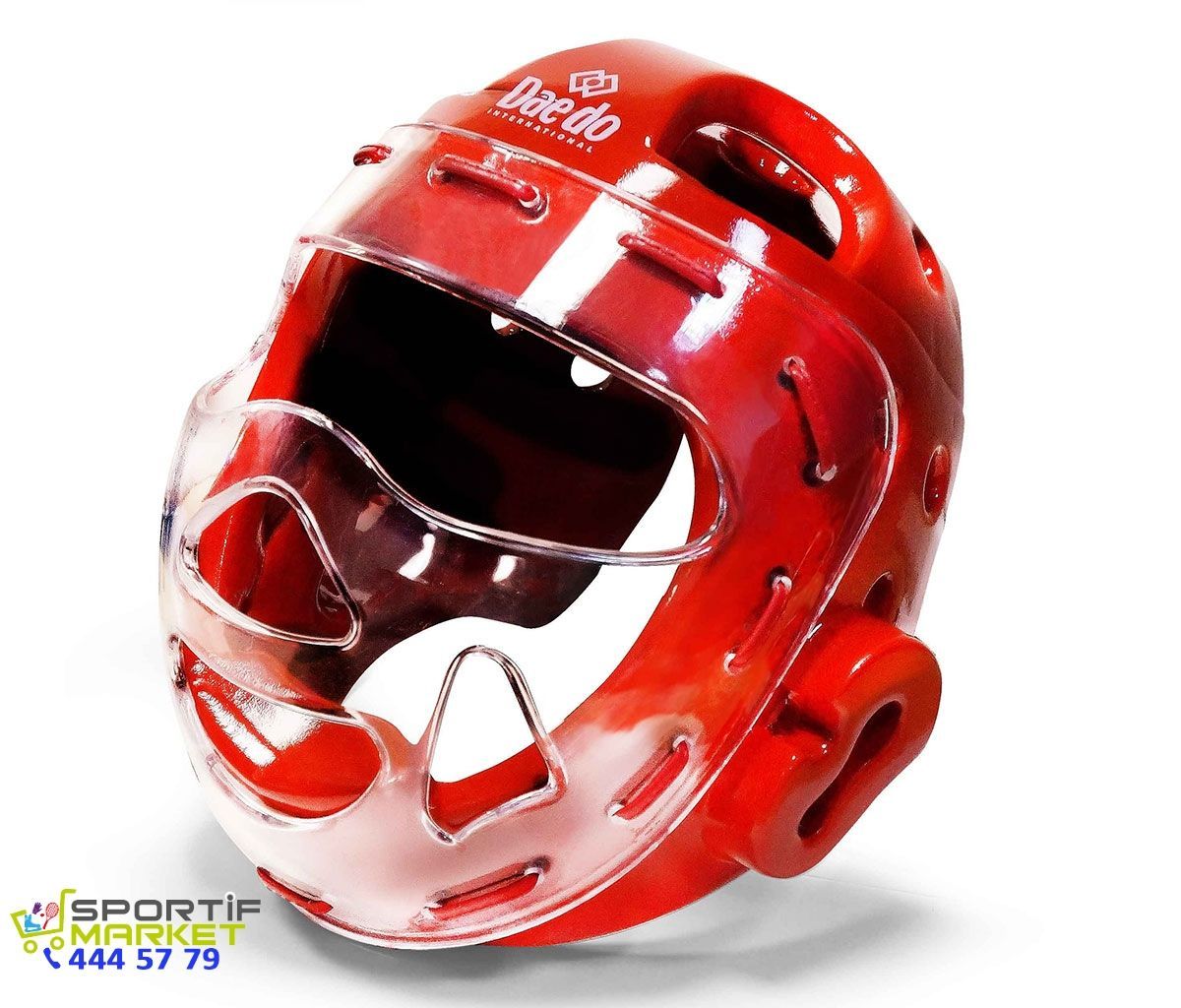 Daedo Taekwondo Yüz Korumalı Kask Kırmızı XL