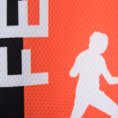 Eskrimci - Siyah Üzerine Turuncu Baskılı T-Shirt XS