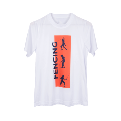 3 Branş Eskrimci Figürlü Baskılı Tişört L