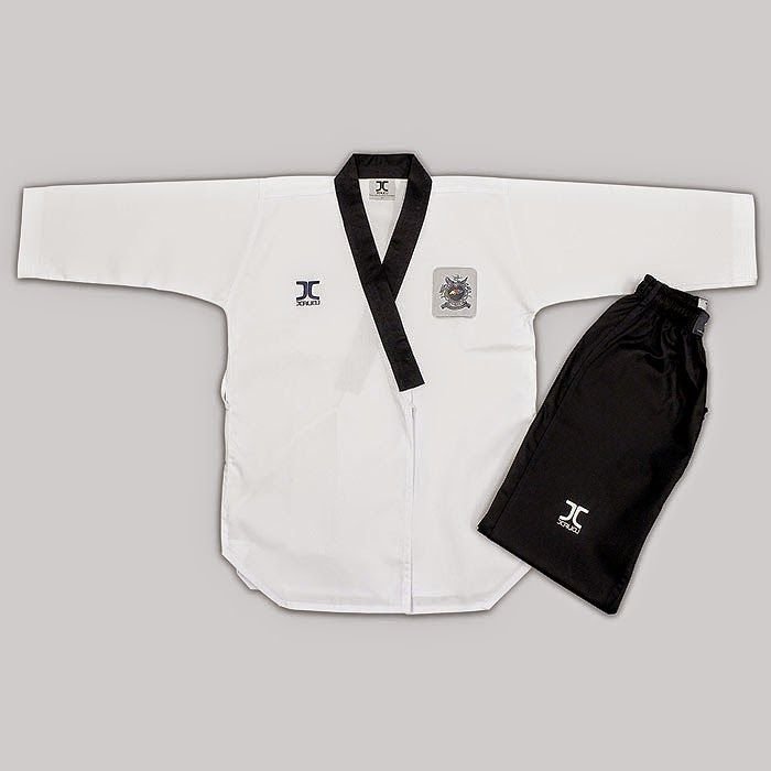 Jcalicu Taekwondo Elbisesi Siyah Yaka Alt Siyah 190