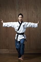 Jcalicu Taekwondo Elbisesi Siyah Yaka Alt Mavi