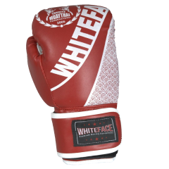 Whiteface Muay Thai Federasyon Onaylı Müsabaka Elidveni Kırmızı 10oz