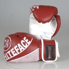 Whiteface Muay Thai Federasyon Onaylı Müsabaka Elidveni Kırmızı 10oz