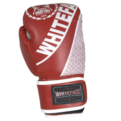 Whiteface Muay Thai Federasyon Onaylı Müsabaka Elidveni Kırmızı 12oz